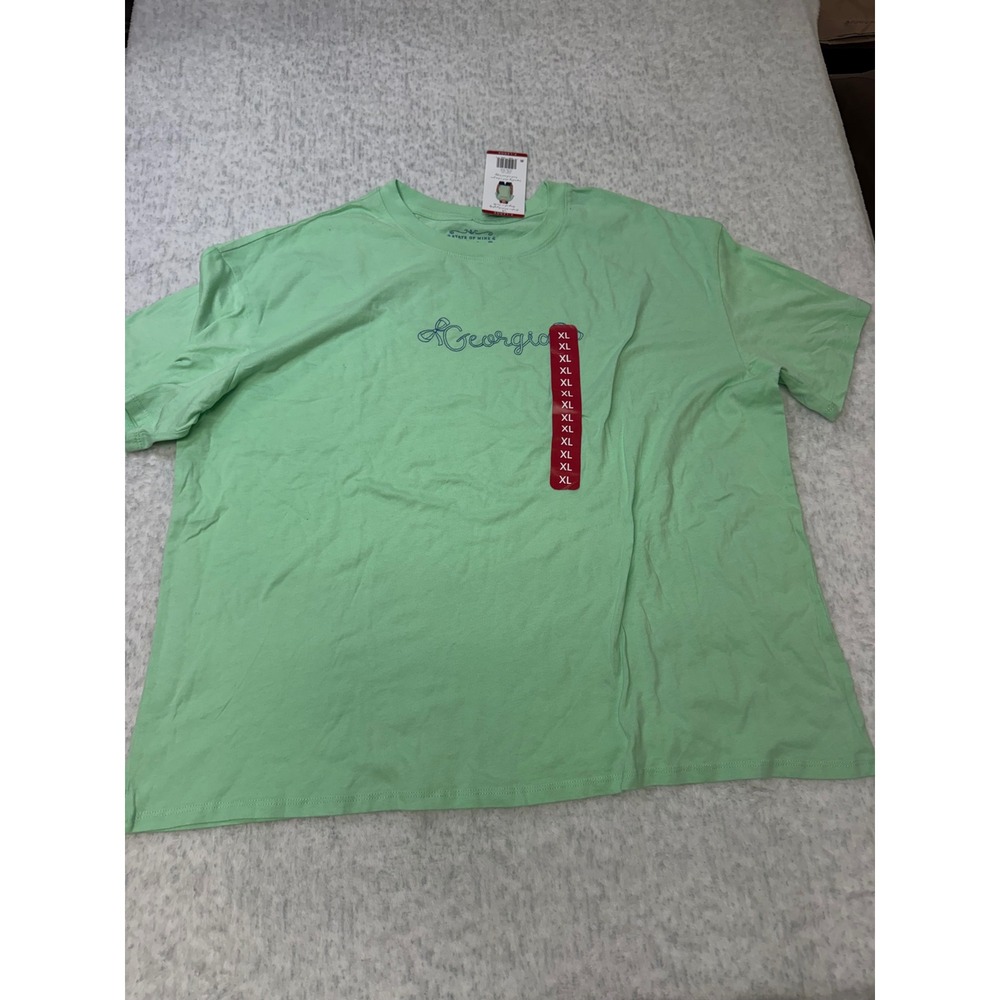 State of Mine Georgia Mint‎ Green Graphic Tee Shirt Womens XL New NWT 16470